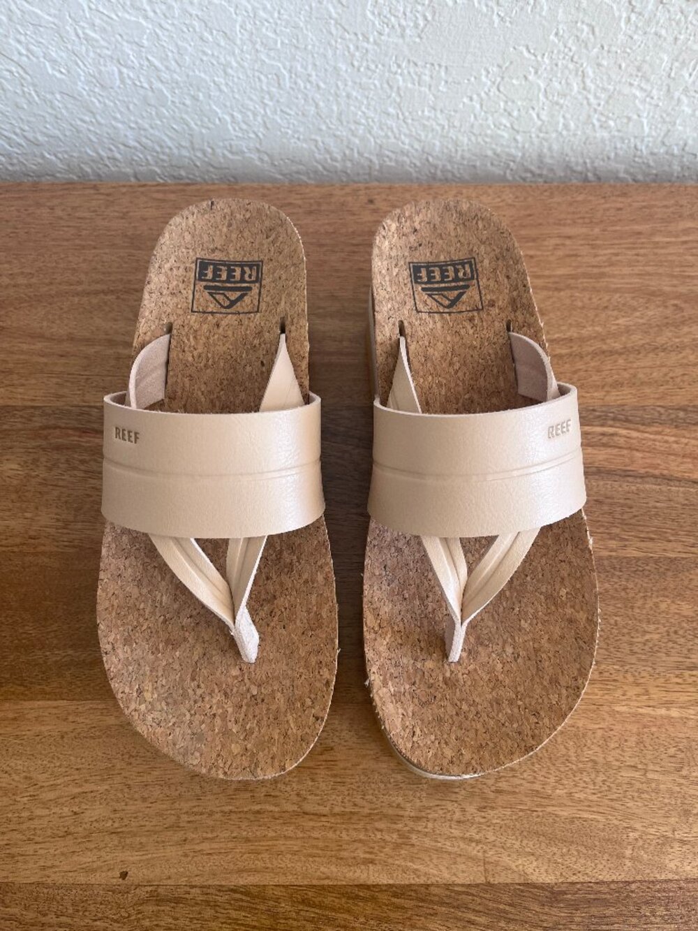 NEW! Reef Vista Higher Savanah Platform Thong Comfort Sandal In Seashell/Nude 5 - Picture 8 of 14